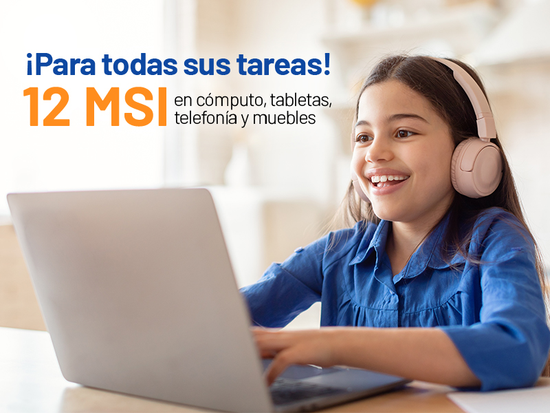 Chedraui 12 MSI en cómputo, tabletas, telefonía y muebles