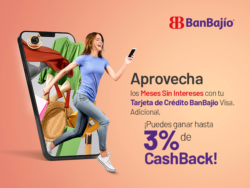 BanBajio Meses Sin Intereses y CashBack